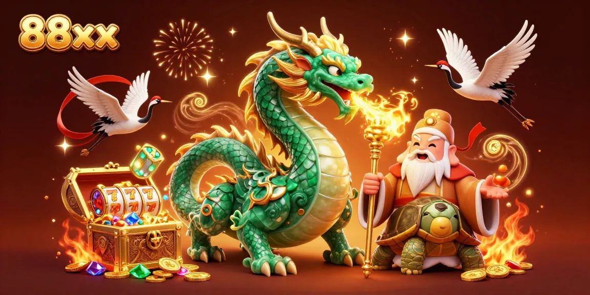 Engage with stunning 88xx casino adventures featuring a jade dragon and lucky cranes.