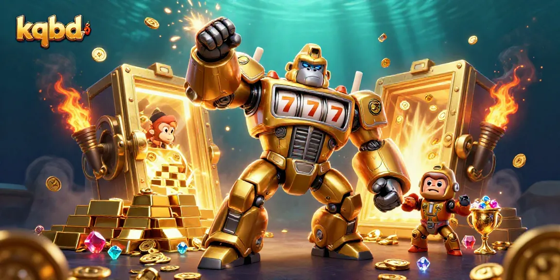 Engage with exciting kqbd số action as a golden gorilla mech bursts into coins amidst treasures.